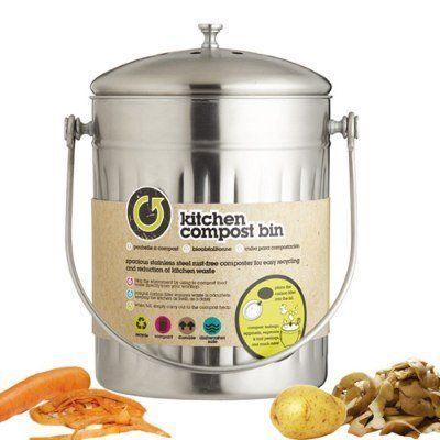 KITCHENCRAFT  - Kitchen Craft - Bac &agrave; compost en acier inoxydable (5 l)