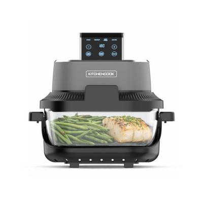 KITCHENCOOK  - Crispx - Friteuse &agrave; Air Panoramique - 2 R&eacute;cipients En Verre - 4 Programmes - 1500w