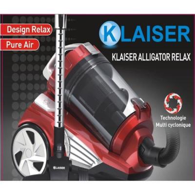 KLAISER - Puissance 1400W-Alligator Relax Aspirateur Sans Sac Multi Cyclone Ultra Confort Silence-Efficacit nergtique A-Sol dur A 