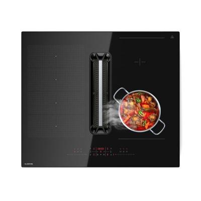 AirJet Hybrid Plaque de cuisson &agrave; induction 60 cm avec hotte int&eacute;gr&eacute;e 477 m&sup3;/h A+ Flexzone Noir