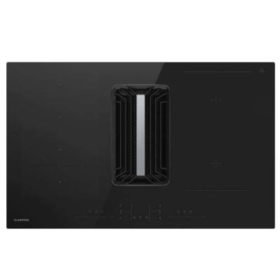 KLARSTEIN AirJet Hybrid Plaque de cuisson &agrave; induction 90 cm avec hotte int&eacute;gr&eacute;e 600 m&sup3;/h A+ Flexzone Noir