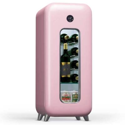 KLARSTEIN  Cave &agrave; vin 15 Bouteilles Cave multi-temp&eacute;ratures 48 L Cave vin Rose 