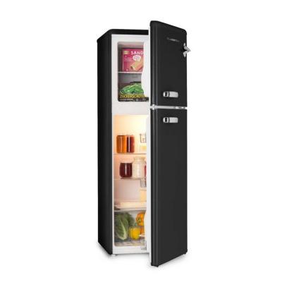 KLARSTEIN  r&eacute;frig&eacute;rateur combin&eacute; cong&eacute;lateur audrey 97l39l frigo look r&eacute;tro 2 clayettes noir 