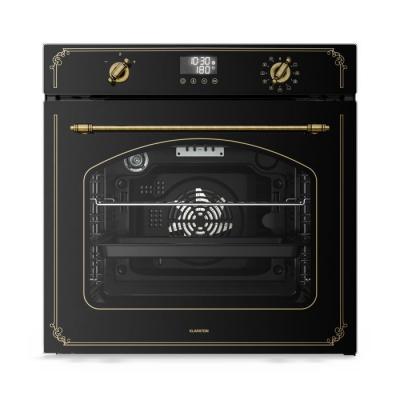 KLARSTEIN Four Encastrable Pyrolyse 76L 11 Modes Classe A Design R&eacute;tro Four Electrique 60cm Noir