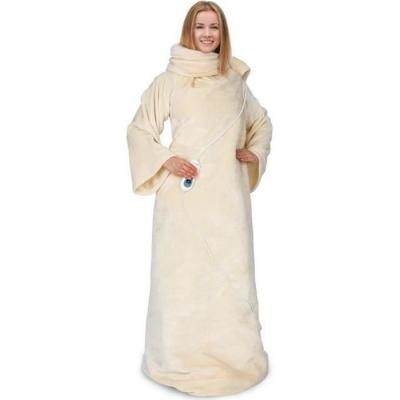 KLARSTEIN  - Slanket couverture &eacute;lectrique avec manches 120 w 155x180cm polaire - Taupe chaud