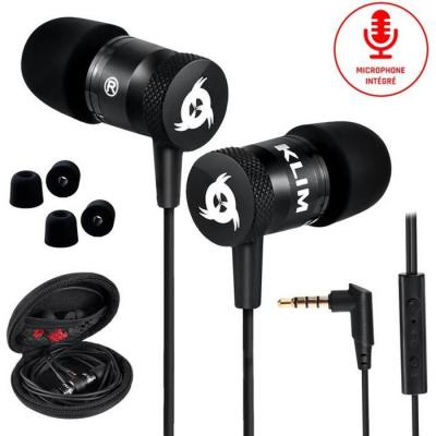 KLIM  Ecouteurs gaming intra-auriculaire FUSION noir