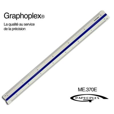 GRAPHOPLEX  Kutch R&egrave;gle de r&eacute;duction triangulaire 30 cm Transparent