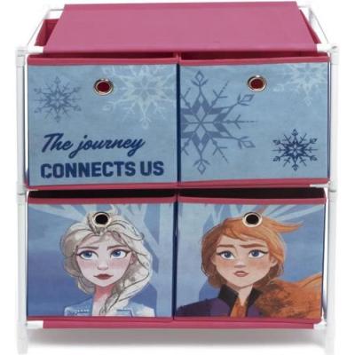 ARDITEX Meuble avec 4 conteneurs textiles 53x30x60cm - la reine des neiges ii