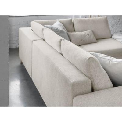 BESTMOBILIER Lagom - canap&eacute; d'angle convertible - avec coffre - en tissu - 4 places - droit - Beige