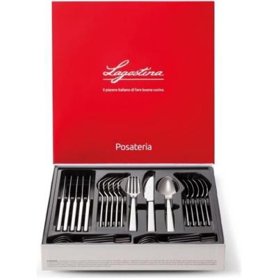 LAGOSTINA  M&eacute;nag&egrave;re 24 pi&egrave;ces 014424650524 18/10 gris
