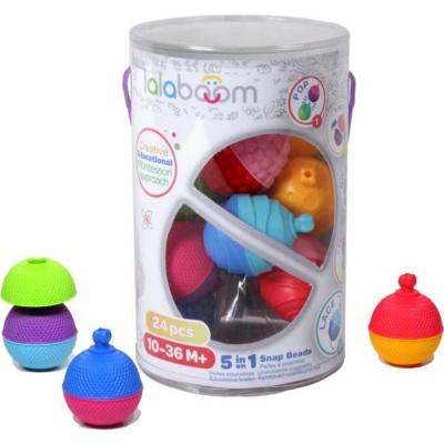 LALABOOM  tube de perles &eacute;ducatives dont tuteurs de la&ccedil;age - 24 pieces