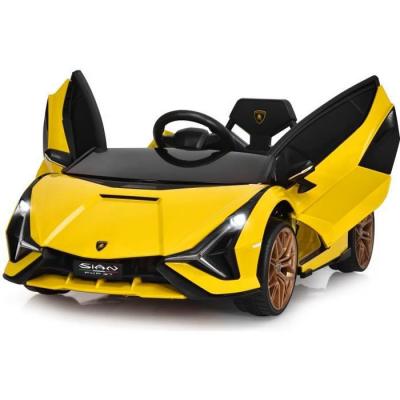 COSTWAY Voiture De Sport &Eacute;lectrique 12v Pour Enfants 3-8ans, 2 Portes Papillons