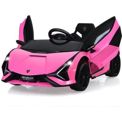 COSTWAY Voiture De Sport &Eacute;lectrique 12v Pour Enfants 3-8ans, 2 Portes Papillons