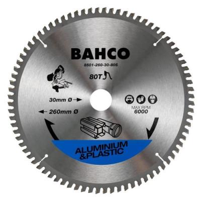 BAHCO Lame de scie circulaire &Oslash;260 mm 80 dents pour alu et plastique -  8501-260-30-80S