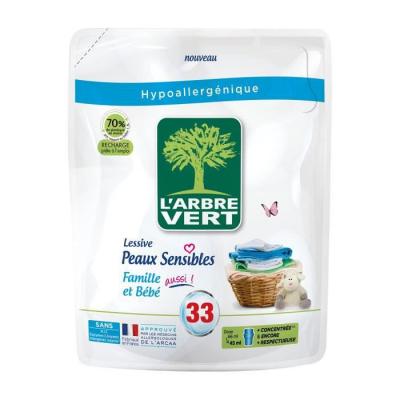L ARBRE VERT Lessive liquide Recharge Hypoallerg&eacute;nique BIO, l'Arbre Vert (1.5 l)