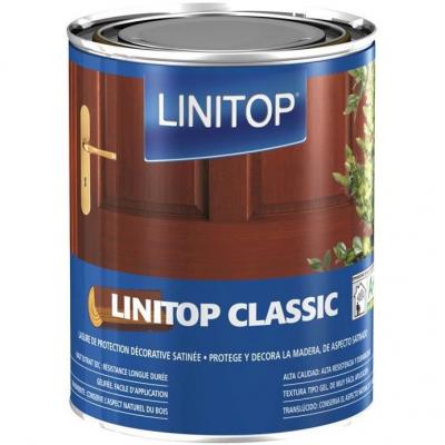 LINITOP Lasure satin&eacute;e incolore -  - Classic - 1 L - Protection bois - Finition satin&eacute;e