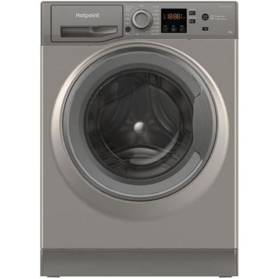 HOTPOINT Lave-linge hubot  NSWM946GGFR - 9 kg - Induction - Graphite - Neuf