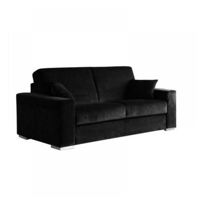 CREAZIONI AERRE Le diva canap&eacute; easy ouverture express 120*200cm microfibre noire