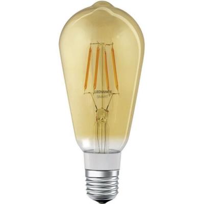 LEDVANCE Ampoule edison LED connect&eacute;e Smart+ E27 EQ50W finition ambr&eacute;e 