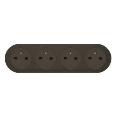 LEGRAND  - Enjoliveur Graphite prise Surface quadruple