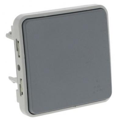 LEGRAND Permutateur Plexo IP55 - Composable saillie ou encastr&eacute; - Gris