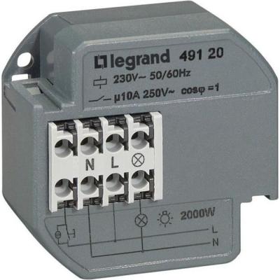 LEGRAND T&eacute;l&eacute;rupteur unipolaire silencieux 230 V - 10 A - A encastrer