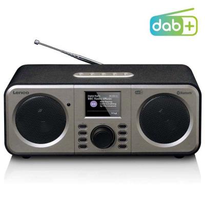 LENCO Radio DAB+/FM st&eacute;r&eacute;o avec Bluetooth&reg;  DAR-030BK Noir-Argent