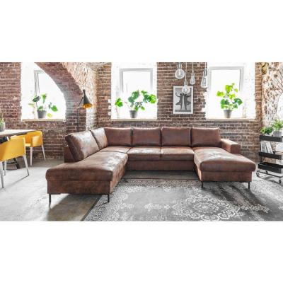 BESTMOBILIER LILLY - Canap&eacute; panoramique - style vintage industriel - angle gauche