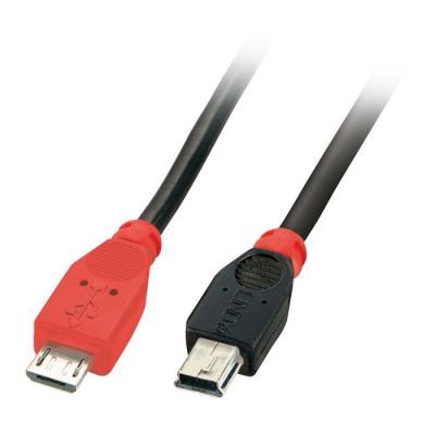 Lindy C&acirc;ble OTG USB 2.0 Type Micro-B vers Mini-B. 1m