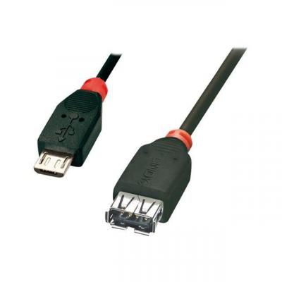 LINDY  C&acirc;ble OTG USB 2.0 Type Micro-B vers A. 0.5m