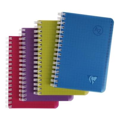 CLAIREFONTAINE  R&eacute;pertoire Linicolor Reliure Int&eacute;grale 100 Pages 9,5 X 14 Cm Couverture Polypropyl&egrave;ne Assortie