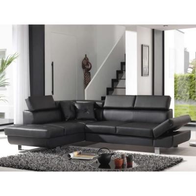 BESTMOBILIER Lisbona - Canap&eacute; d'angle convertible - en PU - avec t&ecirc;ti&egrave;res r&eacute;glables - Gauche