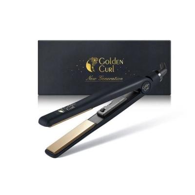 GOLDEN CURL Lisseur -  - THE GOLD TITANIUM - Noir - Gant r&eacute;sistant &agrave; la chaleur - 2 pinces crocodile