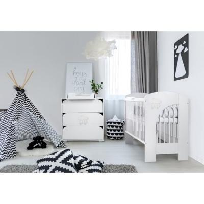 KIDS LITERIE Lit B&eacute;b&eacute; Nuage 60x120 Blanc - Blanc