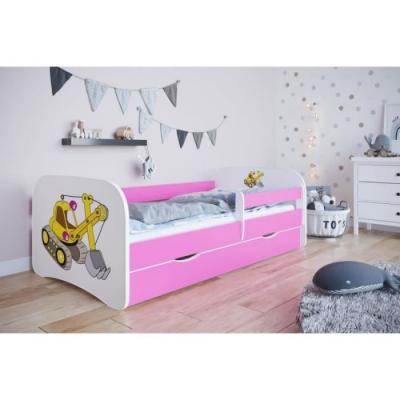 GENERIQUE Lit b&eacute;b&eacute; rose sans tiroir sans matelas 140/70 - Kocot Kids