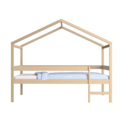 TERRE DE NUIT  Lit cabane enfant bois naturel laqu&eacute; 90x190 - LT14052