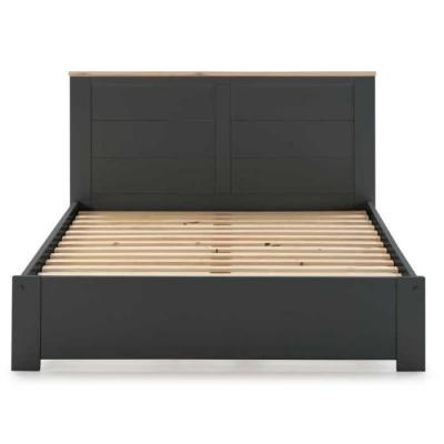Tousmesmeubles Lit complet Bois - DRUKI : 160 x 200 cm - 160 x 200 cm