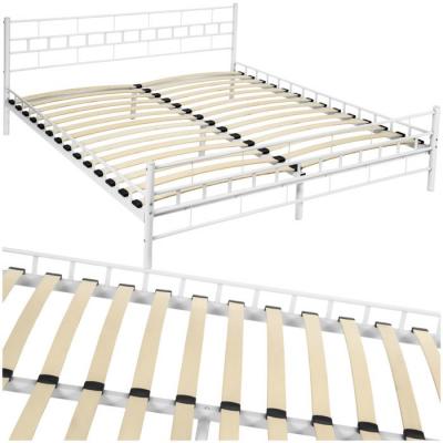 TECTAKE Lit design moderne avec sommier - 200 x 180 cm - blanc