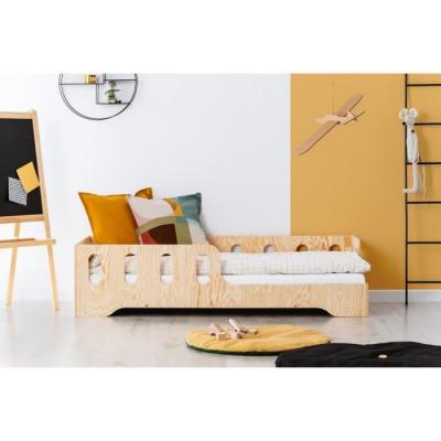BABYKARE Lit 90x190 entr&eacute;e droite sommier inclus naturel