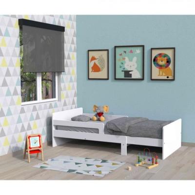 TERRE DE NUIT Lit enfant &eacute;volutif en bois blanc - LT14001 - Blanc - 