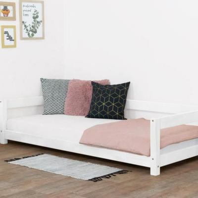  Lit Montessori enfant bois massif blanc 90 x 190 cm