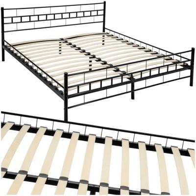 TECTAKE  lit design moderne avec sommier - 200 x 180 cm - noir 401720