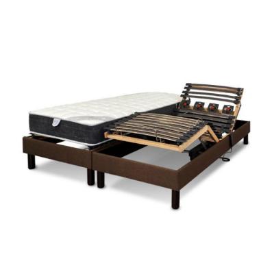 ESSENZIA Literie electrique  zen ensemble emotion marron, classic ressorts 2x80x200 ressorts