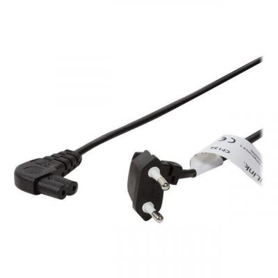 LOGILINK alimentation C&acirc;ble de raccordement [1x fiche Euro m&acirc;le - 1x prise m&acirc;le C8] 0.75 m noir 