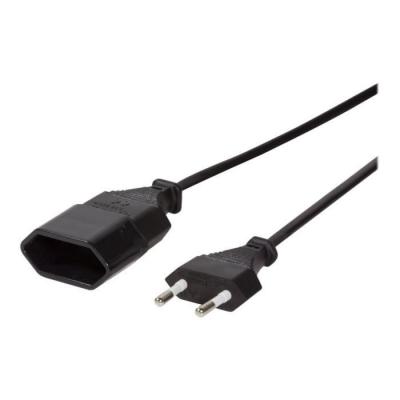 LOGILINK C&acirc;ble d'alimentation Euro CEE 7/16 fiche &agrave; Prise 2m Noir 