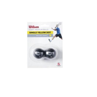 WILSON Balles squash  Staff Squash 2 Ball Dot - Taille :BOX 35x4