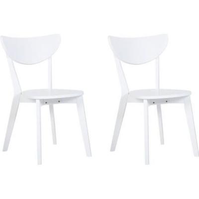 BELIANI Lot de 2 chaises de salle &agrave; manger blanches roxby 244509