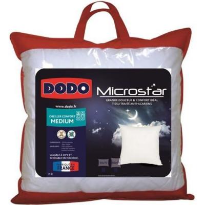 1204 Lot De 2 Oreillers Microstar M&acute;Dium Anti - Acariens ""Dodo"" - 50 X 70 Cm