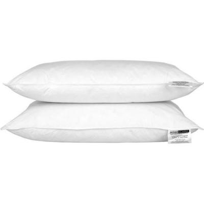 HOMESCAPES Lot de 2 oreillers en plumes et duvet d'oie, 50 x 75 cm