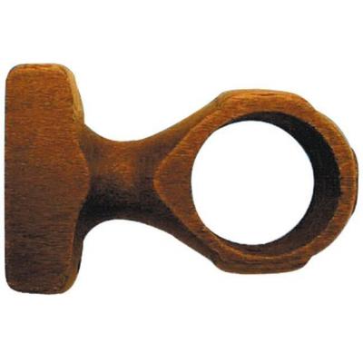 Lot de 2 supports monoblocs courts - d: 35 mm - noyer - Mobois